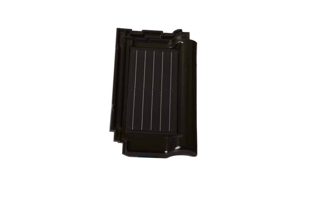 Solar tile engobe silverline front